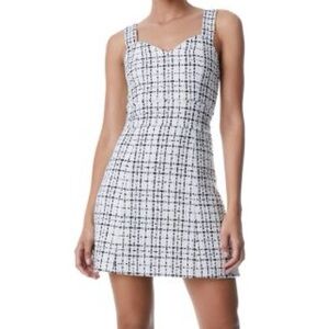 Alice + Olivia Black and White Sheath Mini Dress